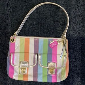 Multi color coach purse